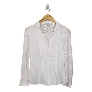 Akris Punto Elements Mesh Sleeve Blouse